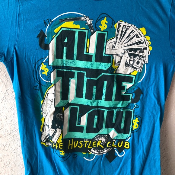 Blue All Time Low Hustler Club Tee, M - Picture 3 of 3